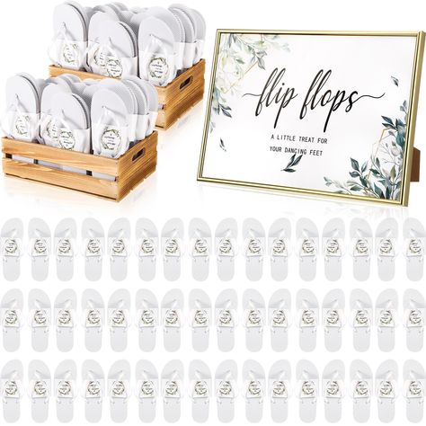 PRICES MAY VARY. Variety Pack: this set of wedding party favors includes 24 pairs of bridal flip flops with card; There are 4 pairs of S size measuring 9.84 inches, 8 pairs of M size measuring 9.96 inches, 8 pairs of L size measuring 10.47 inches and 4 pairs of XL size measuring 11.02 inches; Furthermore, you'll receive 1 wedding sign and 1 additional card to enhance the celebratory atmosphere; Each pair is accurately labeled with size details to ensure easy recognition and utilization Classic a Wedding Flip Flops For Guests, Sandals For Bride, Flip Flops Wedding, Wedding Sandals For Bride, Flip Flop Sign, Wedding Pool Party, Bridal Flip Flops, Soft Wedding, Wedding Flip Flops