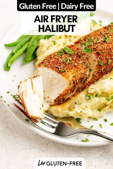 Halibut Recipes Healthy, Dinner Protein, Halibut Recipe, Halibut Recipes, Lent Recipes, Gluten Free Sides, Air Fry Recipes, Easy Air Fryer, Gluten Free Recipes For Dinner