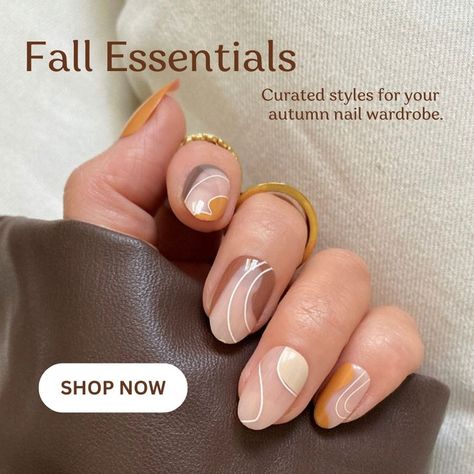 Press On Nails, Instant Manicures - Signet Beauty Neutral Gel Nails, Minimal Nail, Nail Glue Gel, Overlay Nails, Fingernail Designs, Edgy Nails, Beige Nails, Nail Art Instagram, Gel Nail Design