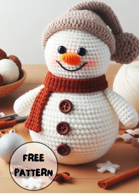 Crocheted Candy Canes Free Pattern, Snowman Ornament Crochet Patterns Free, Snowman Amigurumi Pattern, Arugami Crochet Pattern Free Christmas, Snowman Ball Ornaments, Crochet Christmas Snowman Free Pattern, Crochet Christmas Mouse Free Pattern, Crochet Snowman Free Pattern Snow Man, Crochet Christmas Animals Free Patterns