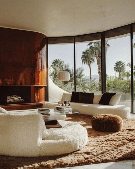 POV: You’ve moved to Palm Springs in 1976 🌴 [AI] Get your wall posters on liminaldestinations.com (link in bio!) • • • • #70sinterior #1970sinterior #70saesthetic #1970s #70svibes #70snostalgia #70sdecor #70s #vintage #interiordesign #homedecor #luxuryhomes #luxury #midcentury #midcenturymodern Palm Springs Living Room, Retro Apartment Decor, 1970s Interior Design, Retro Apartment, 1970s House, Spring Living Room, 70s Interior, Beach House Interior, Retro Interior