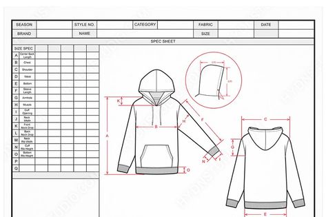 Hoodie Tech Pack, Digital Fashion Design, Fashion Figure Templates, Crochet Baby Jacket, Fashion Design Template, Illustrator Template, Technical Drawings, Spec Sheet, Flat Sketches