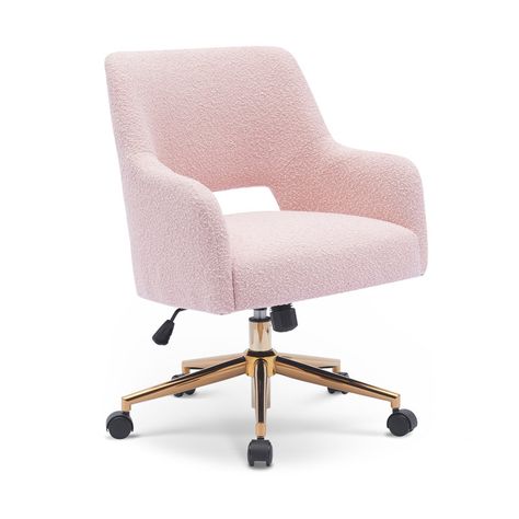 Everly Quinn Boucle Task Rolling Office Chair & Reviews | Wayfair