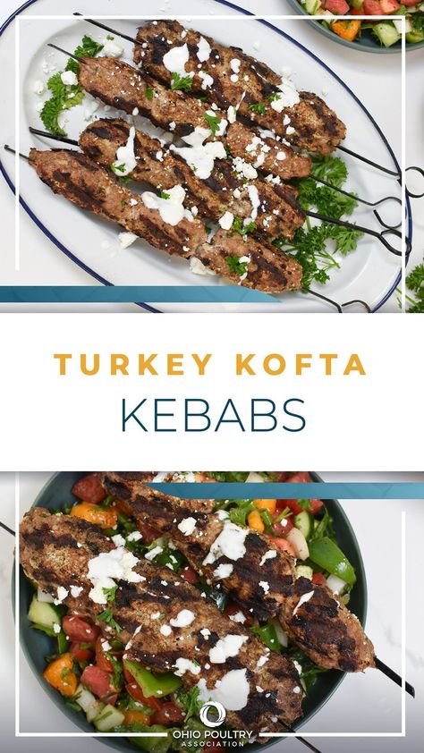 Turkey Kabobs, Turkey Kofta, Turkey Meatballs Crockpot, Pita Wraps, Kofta Kebab, Easy Summer Grilling Recipes, Kofta Recipe, Grilling Ideas, Kebab Recipe