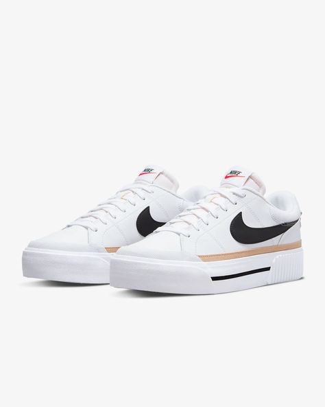 Nike Court Legacy Lift Women's Shoes. Nike.com Girls Weakness, Nike Court Legacy Lift, Court Legacy Lift, Pay Check, Nike Court Legacy, Black Casual Shoes, Everyday Shoe, All Nike Shoes, Tennis Sneakers