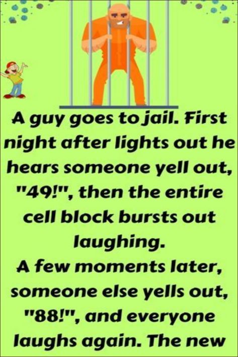 A Guy Goes to Jail Jail Quote, A Few Moments Later, Burst Out Laughing, Funny Happy, Quotes For Him, Friendship Quotes, First Night, Funny Jokes, Humor