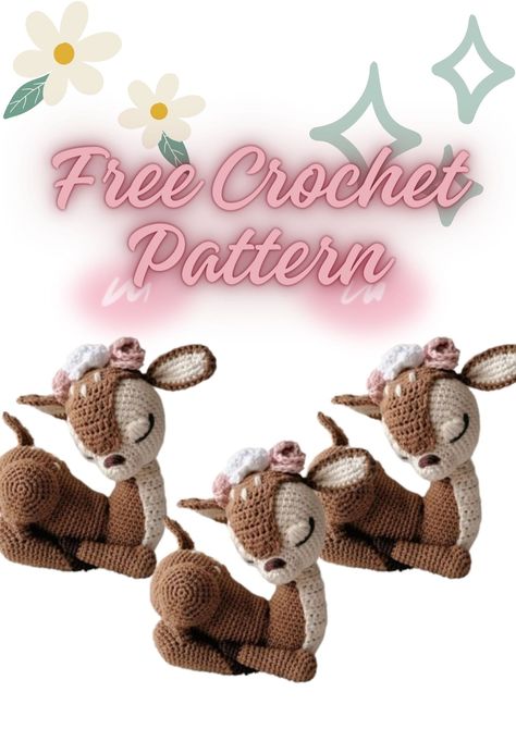 Disney Crochet Pattern, Fit For Life, Deer Doll, Amigurumi Christmas, Crochet Deer, Amigurumi Minta, Crochet Xmas, Cute Miniature, Deer Pattern