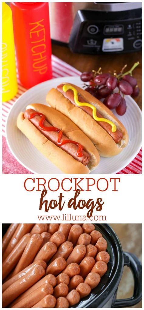 Hotdogs In A Crockpot, Hot Dogs In Crockpot, Hot Dogs In Crock Pot, Crockpot Hotdogs, Hot Dogs For A Crowd, Stone Cellar, Crock Pot Sandwiches, Entertaining Meals, Crowd Food