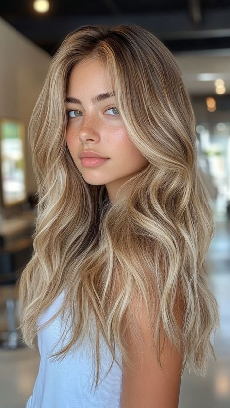 30 Balayage Hair Colors You Need to Try in 2024: Top Picks for a Stylish Transformation Belliage Hair Blonde, Natural Blond Hair With Highlights, Hair Inspo Blonde Balayage, Blonde Natural Highlights On Dirty Blonde Hair, Blending Roots With Blonde Hair, Foilage Balayage Blonde, Lived In Highlights Blonde, Natural Beige Blonde Hair, Low Maintenance Balayage Blondes