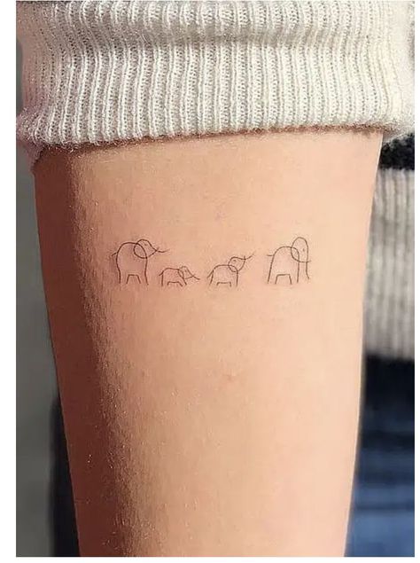 Elephants Tattoo, Tiny Elephant Tattoo, Petite Tattoos, Elephant Tattoo, Elephant Tattoos, Discreet Tattoos, Dainty Tattoos, Subtle Tattoos, Baby Tattoos