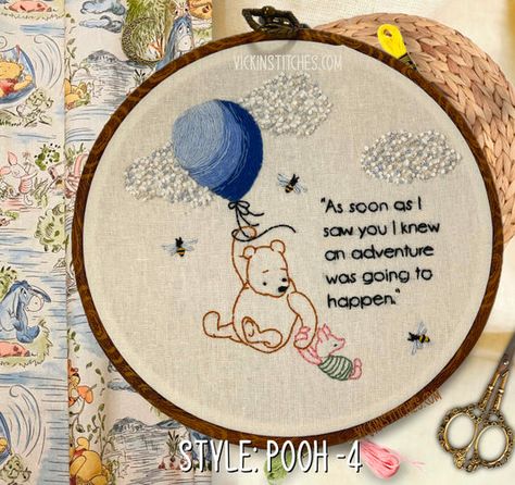 Winnie the Pooh Series wall decor Winnie The Pooh Embroidery, Pooh Decor, Room Embroidery, Pooh Embroidery, Winnie The Pooh And Piglet, Winnie The Pooh Nursery, Pooh And Piglet, Beginner Embroidery, Beginner Embroidery Kit