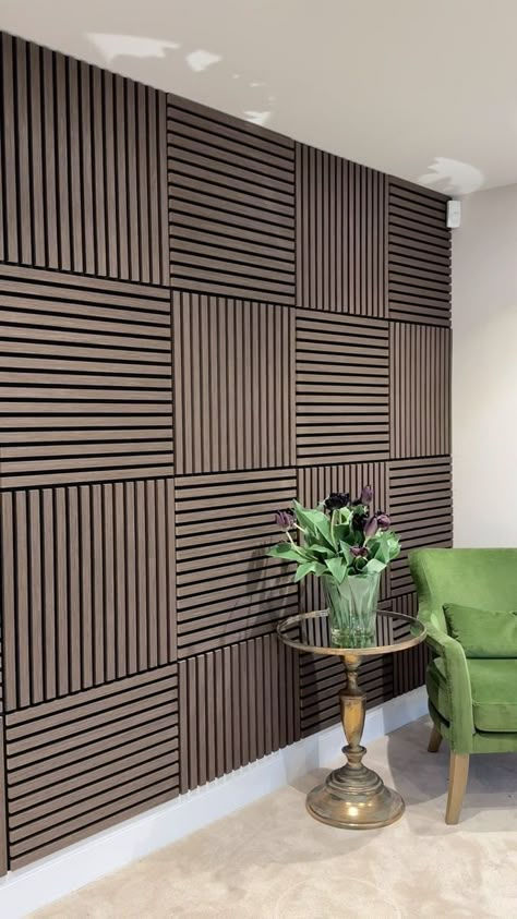 Pvc Panel Wall Design Living Room Modern, Termo Wall Design, Termo Wall, Wall Wood Paneling Ideas Modern, Wood Slat Wall Living Room, Pvc Wall Panels Design For Living Room, Wall Wood Design, Wood Paneling Ideas, Wooden Wall Panelling