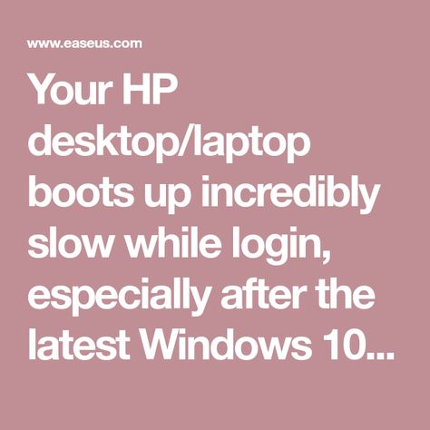 Your HP desktop/laptop boots up incredibly slow while login, especially after the latest Windows 10 update. Take it easy. Get the pro tips here and you can hopefully speed up the process and improve system performance in HP computer such as Envy 13/15/17, Pavilion 15/17, Spectre, and Stream Notebook that are running Windows 10/8.1/8/7. Laptop Running Slow, Hp Desktop, Slow Computer, Laptop Windows, Antivirus Software, Windows Computer, Old Computers, Laptop Screen, Hp Laptop