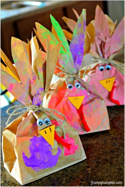 Paper Bag Turkey, Thanksgiving School, November Crafts, Thanksgiving Projects, Turkey Crafts, Thanksgiving Preschool, Thanksgiving Art, Turkey Craft, Thanksgiving Crafts For Kids