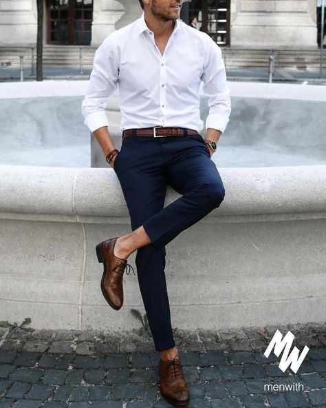 Party Outfit Men, Mens Dress Outfits, Mens Business Casual Outfits, White Shirt Outfits, Shirt Outfit Men, Formal Men Outfit, Pants Outfit Men, Mens Casual Outfits Summer, Men Fashion Casual Shirts