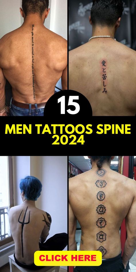 If you're in search of men tattoos spine ideas that are both meaningful and visually striking, 2024 offers a wealth of possibilities. Whether you're drawn to Viking symbolism that represents bravery and exploration, or you prefer the intricate beauty of Japanese designs, your spine tattoo can be a reflection of your interests and values. Spine Tattoo Ideas Men, Men’s Small Spine Tattoo, Spine Tattoos For Men Design, Mens Spine Tattoo Ideas Unique, Spine Tattoo Men Ideas Design, Viking Spine Tattoo Men, Men Spine Tattoo Ideas, 2024 Tattoo Ideas Men, Back Tattoo Men Spine