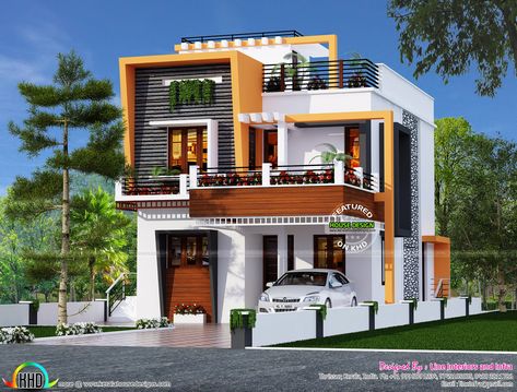 House With Roof Deck, House With Roof, Single Storey House Plans, Modern Minimalist House, Small House Elevation, Small House Elevation Design, Modern Bungalow House, Minimalist House, Simple House Design