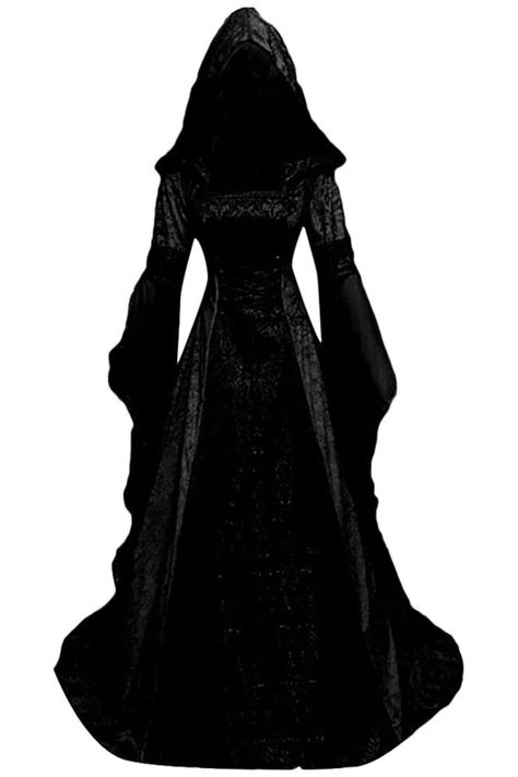 PRICES MAY VARY. ✪Material: Elegant halloween witch costume for women is made of high quality polyester material, velvet and lace, soft, lightweight and comfy for skin, durable. With this such retro gown renaissance medieval fancy dress, you will enjoy a wonderful night! ✪Occasion:This hooded women victorian dress is perfect for a masquerade ball, dress up parties Halloween cosplay party, gothic party, Victorian events and any costume party suitable for patrick's day, dancing party, renaissance, Vampire Gown, Gothic Corset Dresses, Medieval Corset, Cloak Dress, Vampire Dress, Witch Dress, Punk Dress, Gothic Corset, Medieval Costume