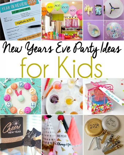 New Years Eve Party Ideas for Kids New Years With Kids, New Years Eve Traditions, New Year's Eve Crafts, New Year's Eve Countdown, New Year's Eve Activities, Kids New Years Eve, Food Games, New Years Eve Party Ideas, Party Ideas For Kids