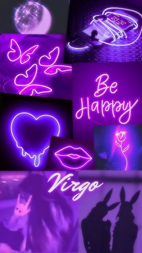 Neon Purple Wallpaper Iphone, Mbl Wallpaper, Virgo Wallpaper Aesthetic, Virgo Aesthetic Wallpaper, Fakta Virgo, Virgo Wallpaper, Virgo Aesthetic, About Virgo, Iphone Wallpaper Violet