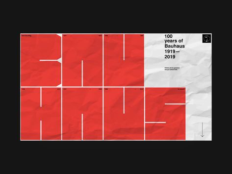 It's time to celebrate! This year, the Bauhaus design school turns 100 years old. We could not pass by this event. And we created a design concept for the site dedicated to the 100th anniversary of... Typography Layout, Bauhaus Design, Communication Design, Typographic Design, Typography Inspiration, 로고 디자인, Typography Poster, Graphic Design Posters, Editorial Design