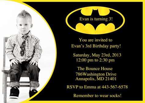 Batman Birthday Party Invitation Printable by KidsPartyPrints, $8.99 Batman Ideas, Birthday Thoughts, Batman Invitations, Batman Custom, Baby Batman, Free Printable Invitations Templates, Batman Birthday Party, Bat Cave, Batman Party