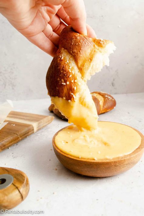 This easy, homemade pretzel dip is a cheesy dip! NO Velveeta! #dip #recipe #pretzel #sauce #cheese #recipe Cheesy Pretzel Dip, Cheese Dip For Soft Pretzels, Pretzel Sauce, Pretzel Cheese Dip, Velveeta Dip, Homemade Cheese Dip, Velveeta Cheese Dip, Velveeta Cheese Sauce, Easy Cheese Dip