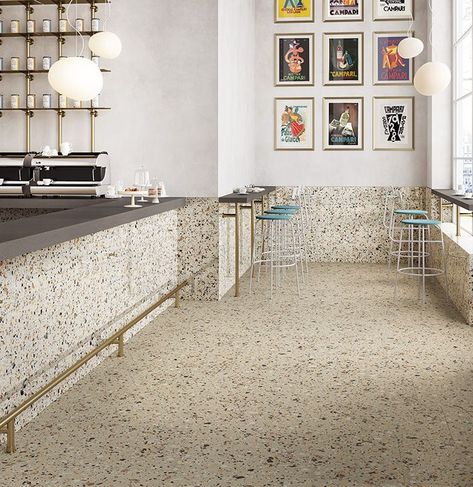 Terrazzo Interior Design, Kitchen Terrazzo, Terrazzo Interior, Terrazo Flooring, Terazzo Floor, Beige Terrazzo, Terrazzo Floors, Terrazzo Tile, Terrazzo Tiles