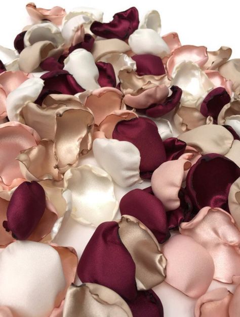 Wedding Aisles, Flower Petals Wedding, Flower Girl Petals, Gold Wedding Colors, Tafel Decor, Maroon Wedding, Wedding Themes Fall, Wedding Aisle Decorations, Wedding Petals