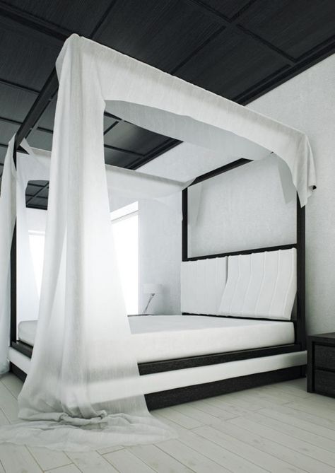 do it yourself canopy bed White Canopy Bed, Modern Canopy Bed, Iron Canopy Bed, Canopy Over Bed, Canopy Bed Curtains, Canopy Architecture, Canopy Bedroom, Diy Canopy, White Canopy