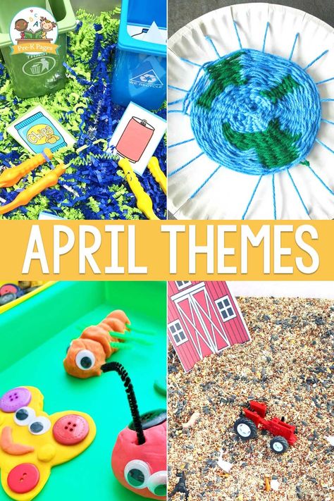 April curriculum themes for preschool  Themes and activities that can be used in April or spring; for preschool, pre-k, and kindergarten; April Preschool Themes; Pre-K spring activities. April Centers Preschool, April Calendar Ideas For Preschool, April Storytime Themes, April Preschool Themes Lesson Plans, April Daycare Themes, April Toddler Themes, Preschool Storytime Themes, Preschool Themes For April, April Themes For Toddlers