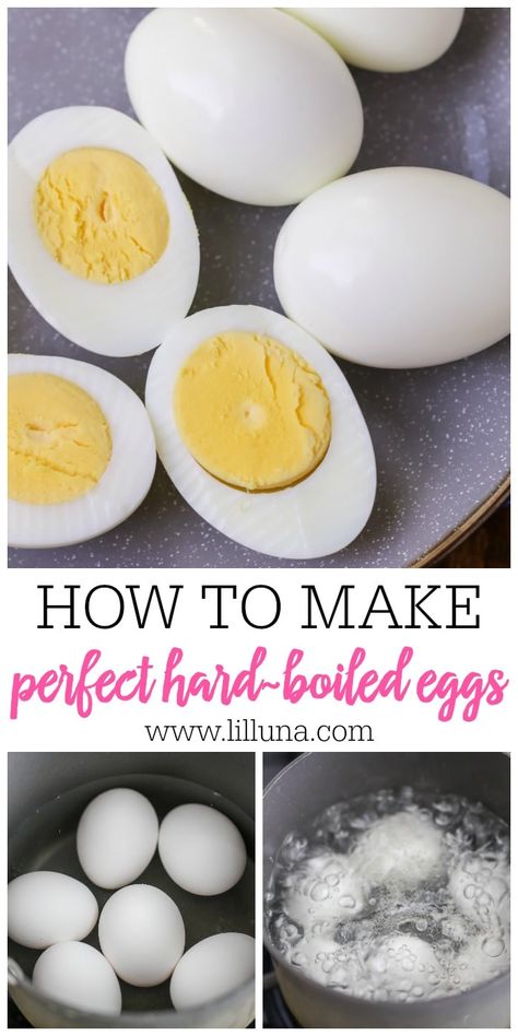 How to boil the perfect egg - this simple tutorial shows you how to get the perfect hard boiled eggs that are easy to peel and have no gray rings! #perfecthardboiledeggs #hardboiledeggs #perfecteggs #eggs #howtohardboileggs Creative Egg Recipes, Easy Hard Boiled Eggs, Egg And Grapefruit Diet, Boiled Egg Recipes, Cooking Hard Boiled Eggs, Perfect Boiled Egg, Peeling Hard Boiled Eggs, Making Hard Boiled Eggs, Perfect Hard Boiled Eggs