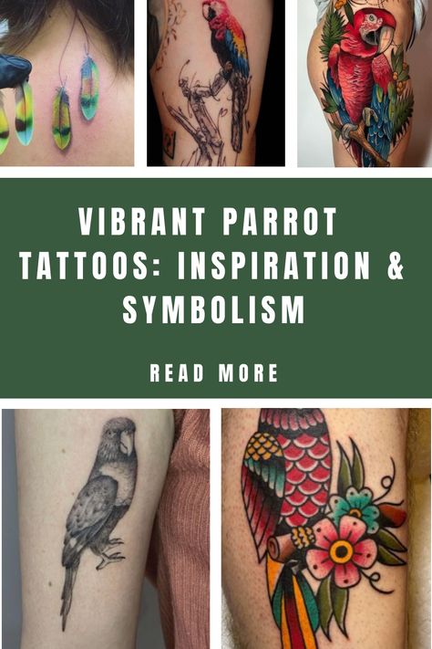 Vibrant Parrot Tattoos: Inspiration & Symbolism Macaw Feather Tattoo, Parrot Tattoos For Women, Parrot Feather Tattoo, Parrot Tattoo Design, Parrot Tattoos, Lovebird Tattoo, Tropical Tattoos, Bold Tattoo, Parrot Tattoo