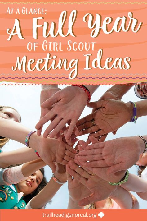 Whether you’re new to leading a troop or you’re looking for inspiration, this list of suggested seasonal activities, holidays to celebrate, and other meeting ideas for throughout the year will make yearly planning easy as pie. Scout Meeting Ideas, Girl Scout Brownies Meetings, Brownies Activities, Girl Scout Daisy Activities, Girl Scout Meeting Ideas, Girl Scout Mom, Yearly Planning, Girl Scouts Cadettes, Brownie Scouts