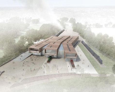 WilkinsonEyre will design new UK National Railway Museum in Leicester Museum Architecture, Landscape Architecture Presentation, Leicester Uk, Museum Plan, Train Museum, Heritage Railway, National Railway Museum, Railway Museum, Architecture Studio