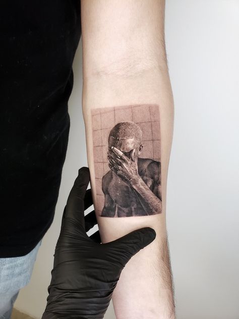 Ink Shading, Frank Ocean Tattoo, Frank Ocean Blonde, Blonde Album, Blonde Tattoo, Jack Tattoo, Ocean Tattoo, Tattoo Apprenticeship, Words Art