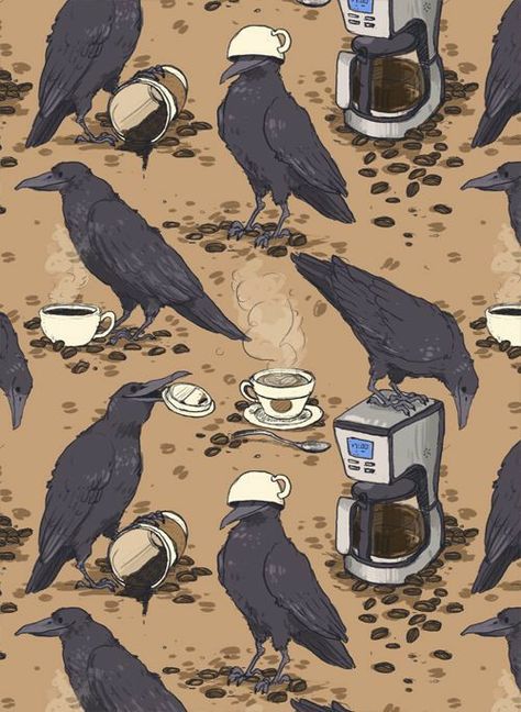 Arte 8 Bits, Black Birds, Haiwan Lucu, Raven Art, 판타지 아트, Art And Illustration, Crows, Drawing Tips, Ravens