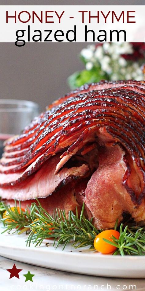 Honey Glazed Spiral Ham recipe gets a boost of flavor using Worcestershire and vinegar. Baked just enough to keep the meat moist, learn how cook and warm a spiral cut ham just enough until nice and juicy, and with this amazing sticky glaze! A perfect ham recipe for Easter Holiday. #bakedham #honeybakedham #hamglaze #honeyglaze #howto Pineapple Dinner, Pineapple Honey Glazed Ham, Pineapple Glazed Ham, Perfect Ham, Slow Cooker Gammon, Easy Ham Glaze, Honey Ham Glaze Recipe, Pineapple Glaze, Ham Glaze Recipe