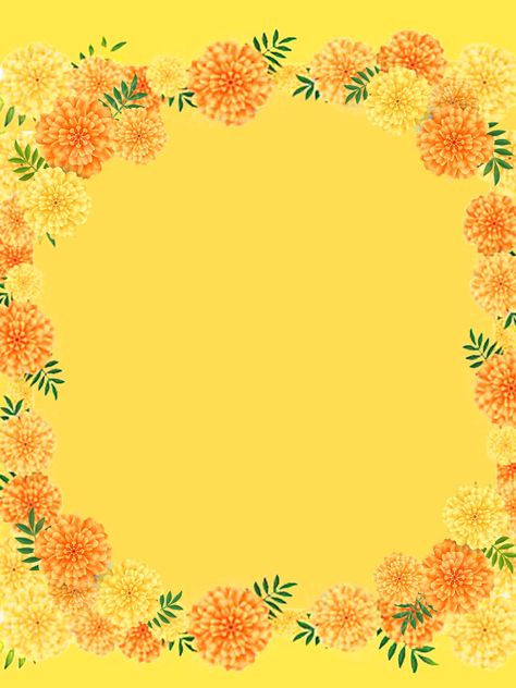 Marigold Background, Image Flower, Marigold Flower, Flower Background, Flower Backgrounds, Flower Frame, Background Images, Frame, Flowers