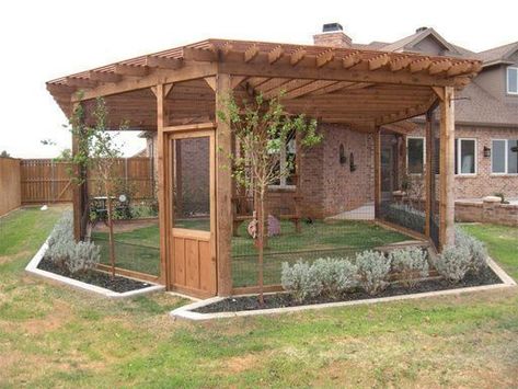 Cat Patio, Outdoor Cat Enclosure, Patio Pergola, Dog House Diy, Pergola Design, Outdoor Cat, Cat Enclosure, Backyard Diy Projects, Outdoor Cats