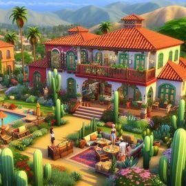 sims 4 mexican hacienda - Image Creator from Microsoft Designer Sims 4 Mexican, Mexican Haciendas, Spanish Apartment, Moroccan Houses, Mexican Hacienda, Mexican Revolution, Play Sims, Consumer Health, Small House Plans