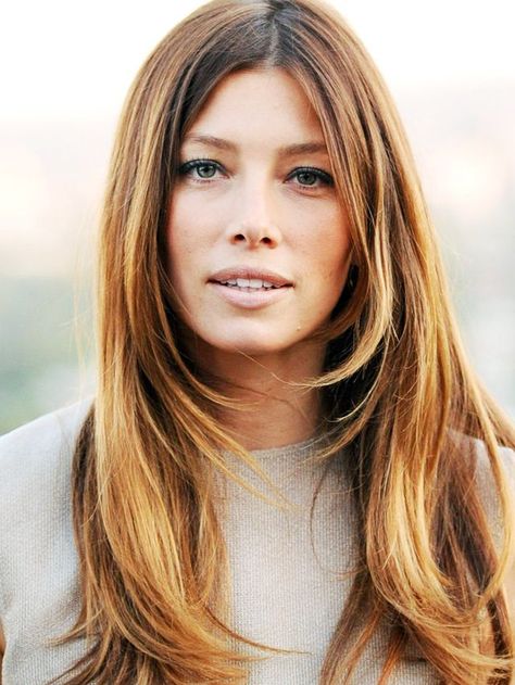 layered haircuts: Jessica Biel layered hair Mushroom Hair, Long Layered Haircuts, Jessica Biel, Long Faces, Dutch Braid, Long Layered Hair, Haircuts For Long Hair, Trending Hairstyles, Feathered Hairstyles