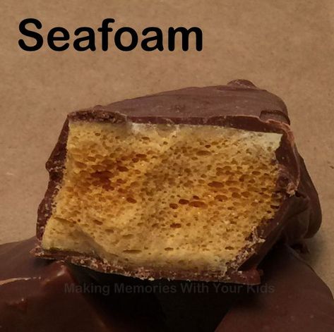 Seafoam Candy Recipe, Seafoam Candy, Sea Foam Candy, Sponge Candy, Honeycomb Recipe, Honeycomb Candy, Candy Recipes Homemade, Candy Thermometer, Cooking Spray