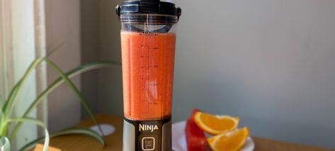 Make this refreshing Orange Blush Smoothie in the Ninja® Blast Cordless Blender. Ninja Blender Smoothies, Blender Recipes Smoothies, Ninja Blender, Orange Blush, Blender Recipes, Frozen Strawberries, Test Kitchen, Non Alcoholic, Orange Juice