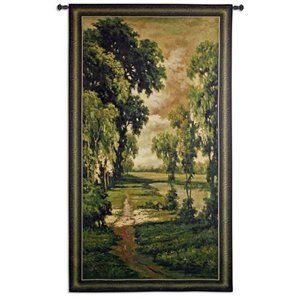 Dramatic Interiors with Large Wall Tapestry. Click on the picture to read the article. Forest And Lake, Unicorn Tapestries, Medieval Tapestry, Lush Forest, Room Tapestry, Large Tapestries, Forest Path, Tapestry Wall Art, Tapestry Art