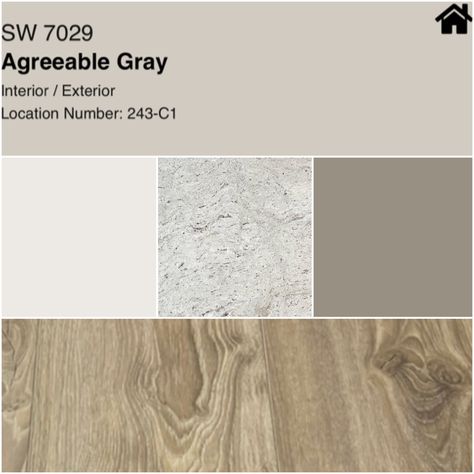 Agreeable Gray Flooring, Agreeable Gray With Flooring, Floor Colors That Go With Agreeable Gray, Agreeable Gray Fireplace, Agreeable Gray Kitchen Island, Cabinet Colors That Go With Agreeable Gray, Agreeable Gray And Snowbound, Snowbound And Agreeable Grey, Agreeable Gray Cabinets