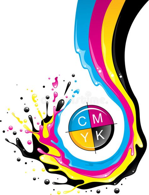 Cmyk Art, Cmyk Design, Gift Logo, Paint Vector, Half Sleeve Tattoos For Guys, Conceptual Illustration, Gravure Laser, Color Pencil Art, Creative Packaging Design