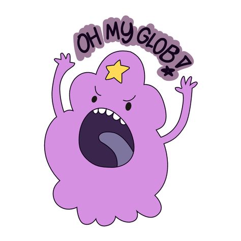 Adventure Time LSP Oh My Glob Sticker. Lumpy Space Princess screams Oh My Glob!. #princess #AdventureTime #cartoon #LumpySpace Princess #OhMy Glob Adventure Time Lsp, Lumpy Space, Lumpy Space Princess, Space Princess, Time Cartoon, Adventure Time Finn, Phone Stickers, Adventure Time Art, Adventure Time Anime