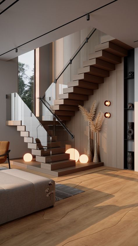 Staircase Interior Design, Staircase Design Modern, Stairs Design Interior, تصميم داخلي فاخر, Stairway Design, Stairs Design Modern, Staircase Decor, تصميم للمنزل العصري, Stair Case