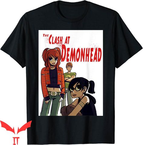 Scott Pilgrim T-Shirt The Clash At Demonhead Band Check more at https://itthemovie.com/product/scott-pilgrim-t-shirt-the-clash-at-demonhead-band/ Huge Clothes, Scott Pilgrim Vs The World, Silly Shirt, Ramona Flowers, T Shirt World, Vs The World, Scott Pilgrim, Tshirt Art, The Clash